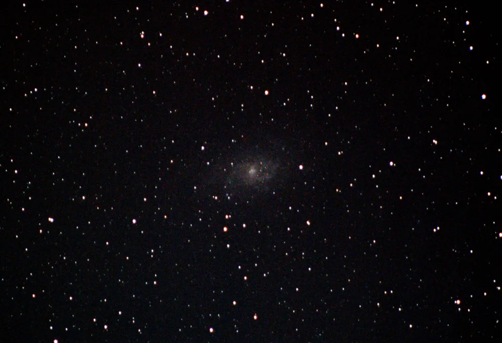 Triangulum Galaxy 400-second exposure with DSLR and 300mm lens